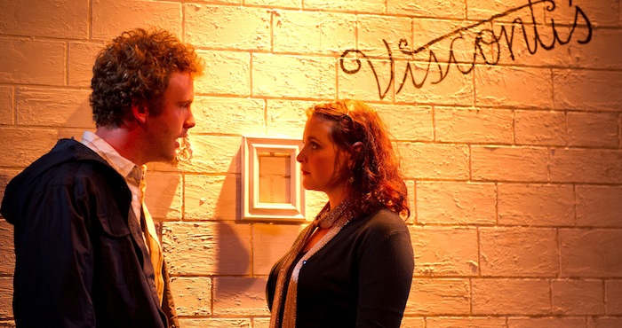 An image of Andrew Henry and Julia Grace in Reasons to Be Pretty at Darlinghurst Theatre