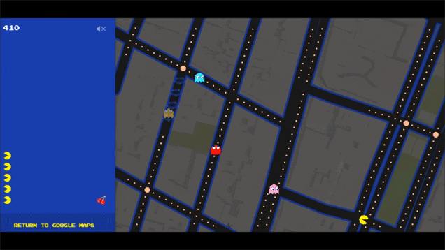 Google Maps Is Now A Giant Game Of Secret Pac-Man