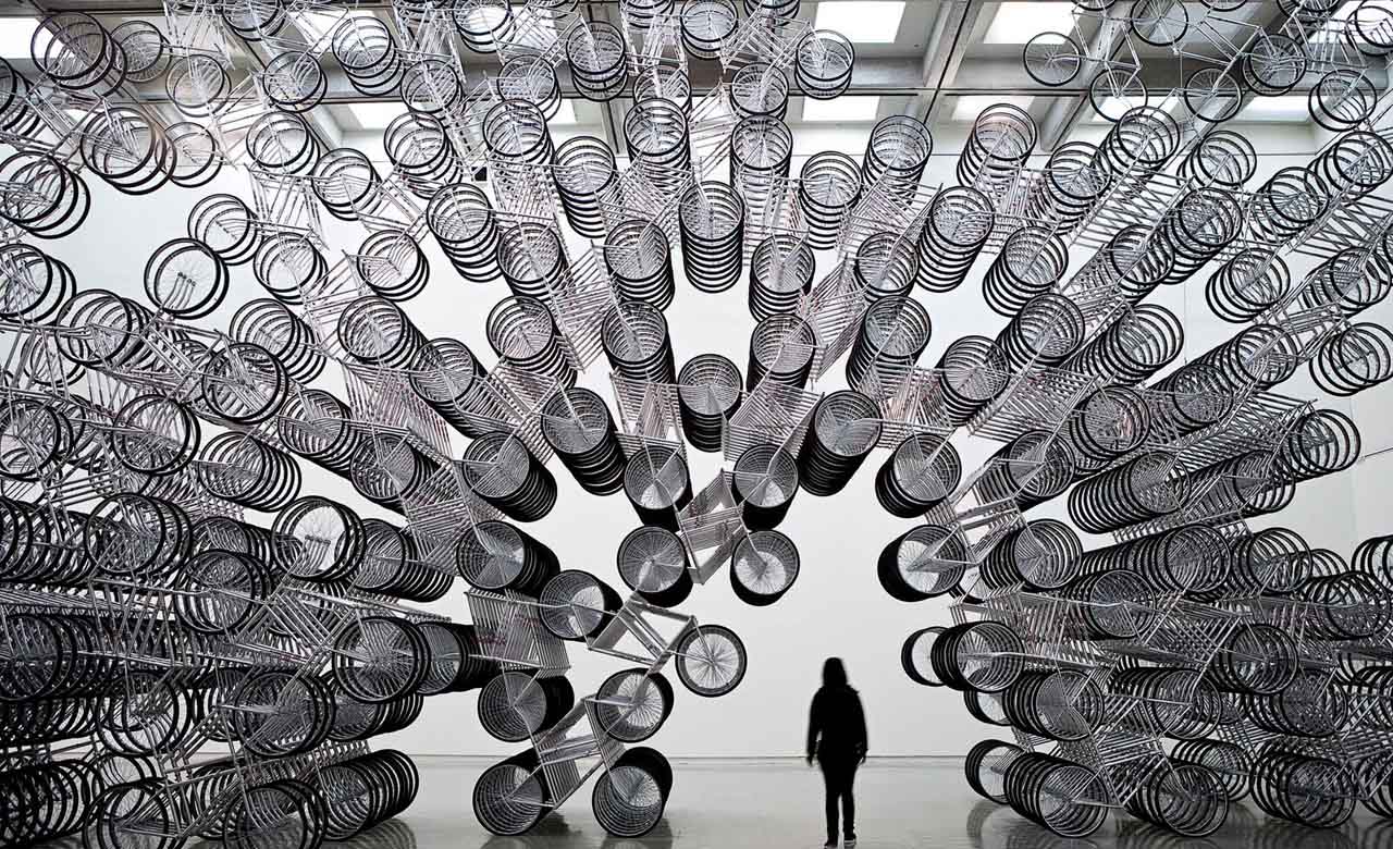 Ai Weiwei Chinese 1957– Forever Bicycles, 2011, installation view at Taipei Fine Arts Museum Image courtesy Ai Weiwei Studio  © Ai Weiwei